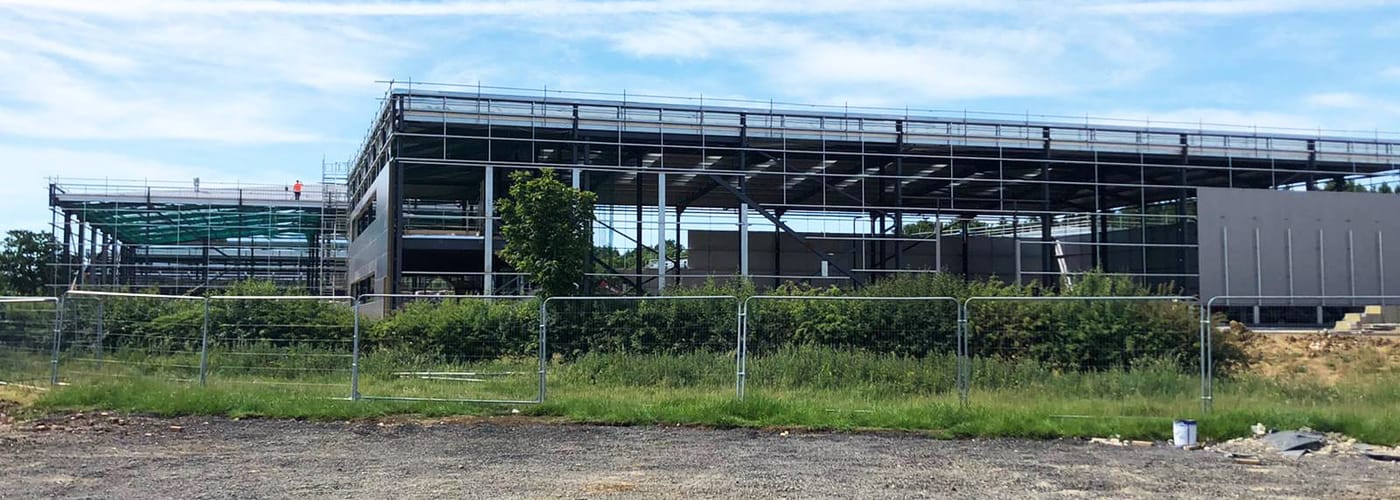 Large building made from metal bars